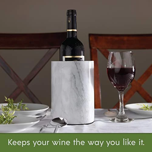 Marble Wine Chiller Bucket - Wine & Champagne Cooler For Parties, Dinner – Keep Wine & Beverages Cold – Holds Any 750ml Bottle - Ideal Gift For Wine Enthusiasts 6 Marble Wine Chiller Bucket - Wine & Champagne Cooler For Parties, Dinner – Keep Wine & Beverages Cold – Holds Any 750ml Bottle - Ideal Gift For Wine Enthusiasts - Image 4