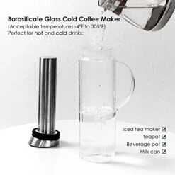 Cold Brew Coffee Iced Tea Maker & Fruit Pitcher - Large Capacity 68 Ounces - With Durable Glass Carafe/Fine Mesh Steel Infuser/Airtight Lid -KitchenAid Shop 41qlijHaubL