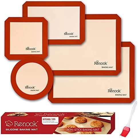ENOOK Silicone Baking Mats Set Of 5, BPA-free Grade Food Baking Mat, 100% Non-Stick Reusable Food Safe Liners & Silicone Brush- Macaron, Pastry, Cookie. 9 ENOOK Silicone Baking Mats Set Of 5, BPA-free Grade Food Baking Mat, 100% Non-Stick Reusable Food Safe Liners & Silicone Brush- Macaron, Pastry, Cookie. - Image 7