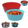 Silicone Slow Cooker Liners Fit Crock-Pot 7-8 Quart Oval Slow Cooker，Reusable & Leakproof Dishwasher Safe Cooking Liner For 7 Quart Crock Pot (Blue+Red [Fit 7 To 8 QT]) -KitchenAid Shop 41qt4gH5AsL