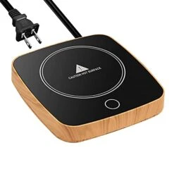 Coffee Mug Warmer Waterproof Smart Cup Warmer With 3 Temperature Setting For Warming & Heating Coffee, Beverage, Milk, Tea And Hot Chocolate (Wood Grain)