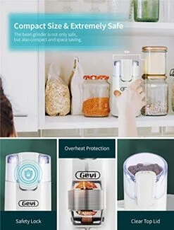 Coffee Grinder Electric, Portable Coffee Grinder Small, 12 Cup/3oz Spice Grinder For Spices And Seeds, Nut, Grain, Dry Herb, Removable Bowl, 150W -KitchenAid Shop 41qzy0hhC8L