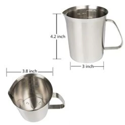 Measuring Cup, Stainless Steel Measuring Cup (16 Ounce/ 0.5 Liter- 2 Cup), Milk Frothing Pitcher, Steaming Pitcher, Milk Frothing Cup Jug With Marking With Handle For Espresso Machines, Latte Art -KitchenAid Shop 41r1o9uyCTL
