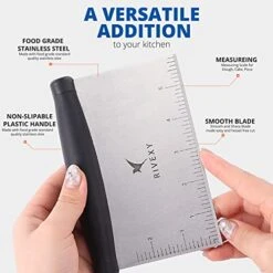 Griddle Scraper Stainless Steel – Grill Scraper For Griddle, Griddle Scraper Tool, Flat Top Grill Scraper, Dough Scraper Use For Chopping, Dicing, Cutting, Mixing Food And Cleaning -KitchenAid Shop 41r5P8fhX8S