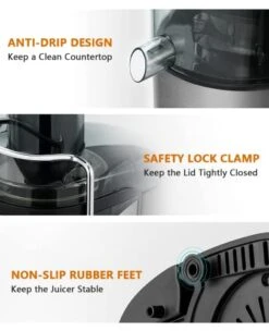 GENERIC Centrifugal Juicer Machine For Fruits & Vegetables - With 3" Feed Chute 2 Speed Modes Easy To Clean -KitchenAid Shop 41r78gm4eVL