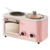 MBJ Bread Maker 3 In 1 Breakfast Maker Bread Toaster For Sandwiches Maker Electric Mini Oven Multifunctional Pancake Maker Frying Pan Machine (Color : Pink) -KitchenAid Shop 41r7MHA8JvL