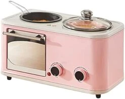 MBJ Bread Maker 3 In 1 Breakfast Maker Bread Toaster For Sandwiches Maker Electric Mini Oven Multifunctional Pancake Maker Frying Pan Machine (Color : Pink) -KitchenAid Shop 41r7MHA8JvL. AC