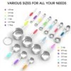 Measuring Cups And Magnetic Measuring Spoons Set, 7 Stainless Steel Measuring Cups, 6 Double-sided Stainless Steel Measuring Spoons & 1 Leveler (Multicolor) -KitchenAid Shop 41r7Oe12A2L