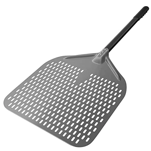 14” Perforated Pizza Peel, Long Handle Hard Anodized Aluminum Pizza Peel, Extra Large Pizza Turning Peel, Professional Pizza Pizza Paddle, 34.8 Inch Overall 3 14” Perforated Pizza Peel, Long Handle Hard Anodized Aluminum Pizza Peel, Extra Large Pizza Turning Peel, Professional Pizza Pizza Paddle, 34.8 Inch Overall