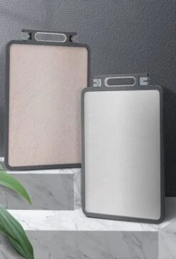 Double Sided Cutting Board,Stainless Steel Cutting Board For Kitchen,Large Size 17.8" X 12.2",Cutting Board For Meat,Cutting Board With Knife Sharpener 15 Double Sided Cutting Board,Stainless Steel Cutting Board For Kitchen,Large Size 17.8" X 12.2",Cutting Board For Meat,Cutting Board With Knife Sharpener -KitchenAid Shop 41r9HbWwmcL