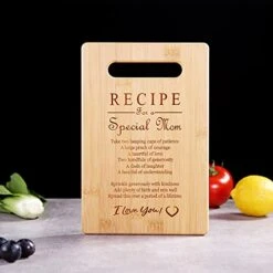 Unique Birthday Gifts For Mom Bamboo Cutting Board Engraved Kitchen Christmas Gifts(M5) -KitchenAid Shop 41rAlQmXw8L