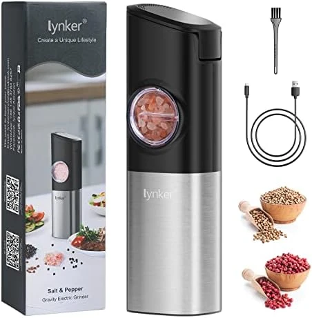 Gravity Electric Salt Or Pepper Grinder, Lynker Stainless Steel Automatic Salt Or Pepper Mill Grinder With Adjustable Coarseness, USB Charging Cable, Led Light, Dustproof Cover And One Hand Operation 8 Gravity Electric Salt Or Pepper Grinder, Lynker Stainless Steel Automatic Salt Or Pepper Mill Grinder With Adjustable Coarseness, USB Charging Cable, Led Light, Dustproof Cover And One Hand Operation - Image 6