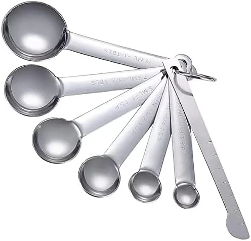 Measuring Spoons Set Of 7, Premium Heavy Duty 18/8 Stainless Steel Measuring Spoons Cups Set 8 Measuring Spoons Set Of 7, Premium Heavy Duty 18/8 Stainless Steel Measuring Spoons Cups Set - Image 6