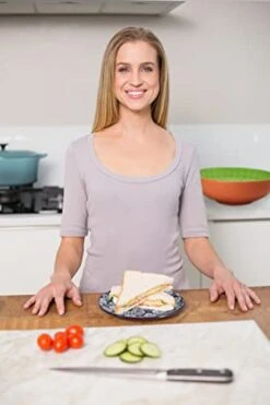 Salad Plates - Dish Set Of 6 Cute Colorful Porcelain Stoneware Dinnerware, Great For Dessert, Appetizers, Small Dinner, Serving Dishes For Entertaining, Microwave Safe, 8.5 Inch Diameter 12 Salad Plates - Dish Set Of 6 Cute Colorful Porcelain Stoneware Dinnerware, Great For Dessert, Appetizers, Small Dinner, Serving Dishes For Entertaining, Microwave Safe, 8.5 Inch Diameter -KitchenAid Shop 41rGnmaLXpL