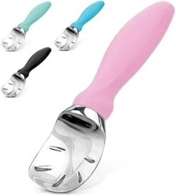 Ice Cream Scoop With Soft Easy Grip Handle - Ice Cream Scooper With Built-in Lid Opener - Heavy Duty Icecream Scoop With Non-Slip Handle For Soft & Hard Ice Cream (Black) 19 Ice Cream Scoop With Soft Easy Grip Handle - Ice Cream Scooper With Built-in Lid Opener - Heavy Duty Icecream Scoop With Non-Slip Handle For Soft & Hard Ice Cream (Black) -KitchenAid Shop 41rJ0RZsQrL. AC
