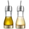 Exquisite Olive Oil & Vinegar Dispenser Set | 7.5 OZ No Drip Acrylic Cruets For Oil, Vinegar, Salad Dressing, Soy Sauce & More | Functional, Leakproof Oil Dispenser Bottle Set