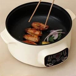 Pan Multi Functional Electric Hot Pot Household Integrated Electric Hot Pot Non Stick Electric Frying Pan Dormitory Small Electric Pot Multi Layer Electric Steamer -KitchenAid Shop 41rWvFz0CcL