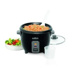 Automatic, 6 Cup Rice Cooker, 6 Cups Cooked / 3 Cups Uncooked, Black, Stainless Steel -KitchenAid Shop 41rXkaamJXL