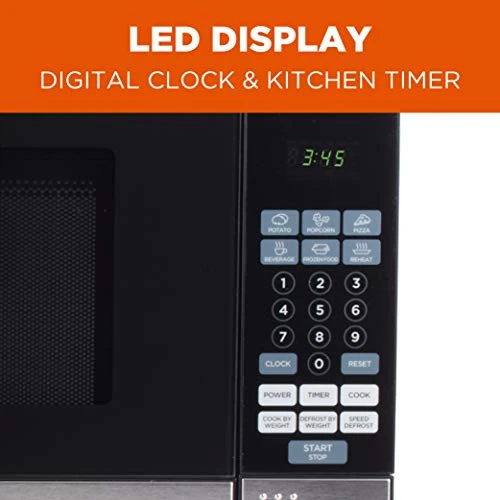 Hef Countertop Microwave Oven, 0.7 Cubic Feet, Stainless Steel 5 Hef Countertop Microwave Oven, 0.7 Cubic Feet, Stainless Steel - Image 3