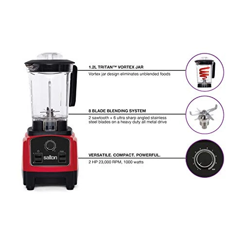 Compact Power, Red Blender, 1.2 Liters (BL1638R) 6 Compact Power, Red Blender, 1.2 Liters (BL1638R) - Image 4