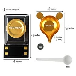 Milligram Scale, Mg Scale 50g X 0.001g, Non-Stick Powder Pan, 0.02 Grains X 771gn, Powder Scale For Reloading Medicine Supplement Capsule, Milligramos Scale With 50g Calibration Weight, Powder Scoop