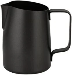 Pull Flower Cup Cylinder Coffee Foam Mugs 450ml Stainless Steel Non-Stick Coating Coffee Mugs Pitcher Milk Frothing Lattes Cup (Black) -KitchenAid Shop 41ro8rkcUSL. AC