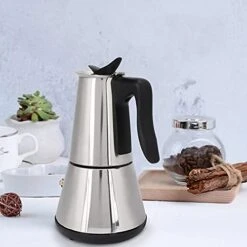 Electric Moka Coffee Pot Espresso Italian Coffee Maker 6 Cups Percolator Coffee Pot Electric Stainless Steel Classic Cafe Maker -KitchenAid Shop 41rrTB6Wo4S
