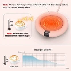 Coffee Mug Warmer, 2022 EasyAcc Coffee Warmer For Desk [with Silicon Cup Lid] Smart Mug Warmer Auto Shut Off, 3 Temp Setting To 167℉, Touch Switch, LED Display Cup Warmer For Office Home -Coffee Gift -KitchenAid Shop 41rwXVVaiCL
