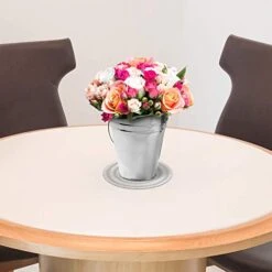 Large Galvanized Metal Buckets With Handles, 4.5" W X 5" H, 12 Pack, Metallic Pails For Party Favors, Rustic Wedding Decoration, Centerpieces For Party, Ice Bucket, Vase, Garden Planters -KitchenAid Shop 41rxoCUr4WL