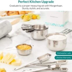 Measuring Cups And Spoons Set Of 18, Stainless Steel For Cooking & Baking -KitchenAid Shop 41rzSrNh41L