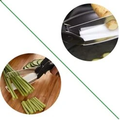 Kitchen Vegetable Scissors, Food Scissors With Built-in Cutting Board, Multifunctional Intelligent Quick Vegetable Slicer, Stainless Steel Kitchen Food Cutting Choppers,kitchen Shears -KitchenAid Shop 41s0rrAPRdL