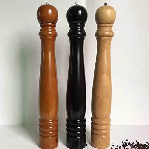 Giant Wood Pepper Mill Hotel Salt Pepper Mill Large 20" Super Big Oak Wooden Salt And Pepper Stainless Steel Core Manual Pepper Grinder-Brown 9 Giant Wood Pepper Mill Hotel Salt Pepper Mill Large 20" Super Big Oak Wooden Salt And Pepper Stainless Steel Core Manual Pepper Grinder-Brown - Image 7