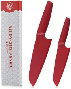 Nylon Knife, 2-Piece Plastic Kitchen Knife For Real Cooking And Cutting Pizza, Cakes, Bread, Fruits, Veggies Durable Nylon Kitchen Knife For Kids -KitchenAid Shop 41s628v1oCL. AC