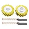 (4 PCS) W10112253 Mixer Worm Gear W10380496 Carbon Brushes Replacement For Whirlpool & KitchenAid Mixers Replace Parts 4162897 4169830 AP4295669