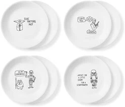 Vitrelle 8-Piece Salad Plate Set, Triple Layer Glass And Chip Resistant, Lightweight Round Plates And Bowls Set, Disney's Mickey Mouse - The True Original 19 Vitrelle 8-Piece Salad Plate Set, Triple Layer Glass And Chip Resistant, Lightweight Round Plates And Bowls Set, Disney's Mickey Mouse - The True Original -KitchenAid Shop 41sGxWWFETL. AC