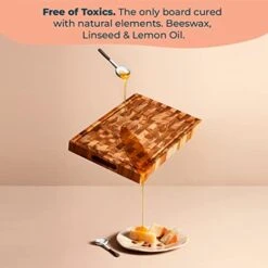 Extra Large End Grain Butcher Block Cutting Board [2" Thick] Made Of Teak Wood And Conditioned With Beeswax, Linseed & Lemon Oil. 24" X 18" By Ziruma -KitchenAid Shop 41sIRQslZfL
