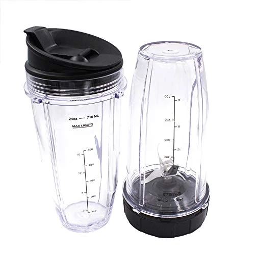 Replacement Blender Cup With Lid (2 Pack) 24 Oz Cups For Ninja Auto IQ BL480 BL482 BL642 BL682 BL450 BN401 BN751 BN801 Foodi SS351 SS151 SS401 Ninja Blender Auto IQ Blade 3 Replacement Blender Cup With Lid (2 Pack) 24 Oz Cups For Ninja Auto IQ BL480 BL482 BL642 BL682 BL450 BN401 BN751 BN801 Foodi SS351 SS151 SS401 Ninja Blender Auto IQ Blade