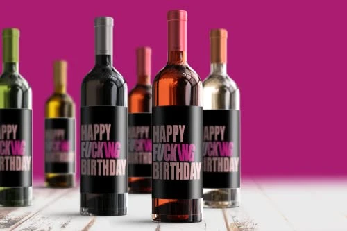 GENERIC Happy Fucking Birthday Wine Label Background Black, Birthday Party, My Best Bitches Wine Label, Wine Gift, Funny Cute ,Gifts For Her 4 GENERIC Happy Fucking Birthday Wine Label Background Black, Birthday Party, My Best Bitches Wine Label, Wine Gift, Funny Cute ,Gifts For Her - Image 2