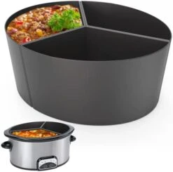 Slow Cooker Liners,Slow Cooker Divider Fit For Crockpot & Hamilton Beach 6QT,Silicone Slow Cooker Divider Insert For 6 Quart Pot,Reusable Slow Cooker Accessories Cooking Liner,BPA Free/Dishwasher Safe -KitchenAid Shop 41sOCa2CEuL. AC