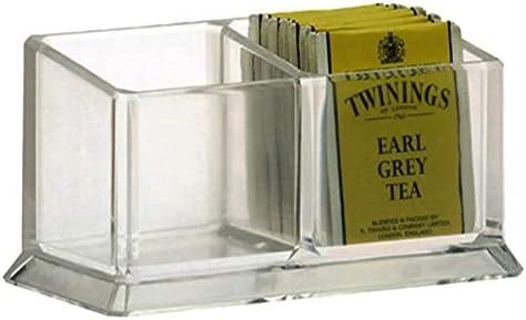 Acrylic Tea Bags Holder Coffee Sugar Bag Case Guest Room Storage Boxes - Holder For Tea Bags, Small Packets, Sweeteners,Sugar Packet, Coffee, Condiment (L16.6*W8.2*H7.5cm) 10 Acrylic Tea Bags Holder Coffee Sugar Bag Case Guest Room Storage Boxes - Holder For Tea Bags, Small Packets, Sweeteners,Sugar Packet, Coffee, Condiment (L16.6*W8.2*H7.5cm) - Image 8