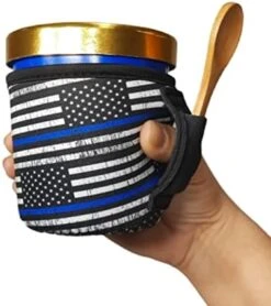 Ice Cream Cooler Sleeve - Neoprene Ice Cream Pint Holder With Handle And Pocket - Tear Resistant Cooler & Container - Machine Washable & Leak Proof Cup Cover For Yogurt & Frozen Desserts -KitchenAid Shop 41sXjiHa8NL. AC
