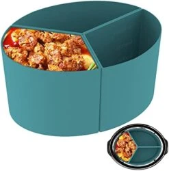 Silicone Slow Cooker Liners, Reusable 3 Divider Insert Fits For Crock-pot Oval 6/7/8QT Slow Cooker, Dishwasher Safe, Easy Clean, Food-Grade BPA Free Cooking Liners For Most 6-8QT Slow Cooker -KitchenAid Shop 41sY04m4pxL. AC