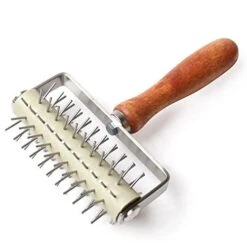 Stainless Steel Pizza Dough Roller Docker Needle Roller Pizza Puncher Pizza Bread Pin Puncher Pizza Wheel For Pizza Cookie Pie Pastry Bread
