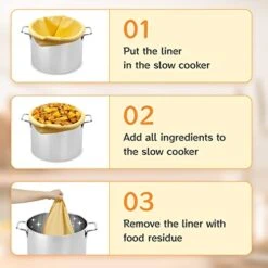 2 Pack Slow Cooker Liners - Reusable Crock Pot Liner Leakproof & Easy Clean Silicone Divider Fit 6-8 Quarts Slow Cooker Oval Or Round Pot -KitchenAid Shop 41sgcYjHN0L