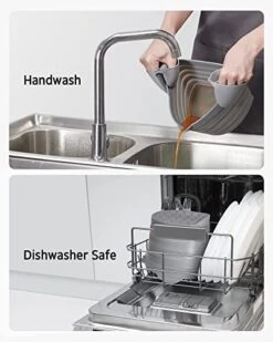 Slow Cooker Liners Divider, Large Size Crock Pot Liners Divider Insert Reusable Silicone Cooking Liner Dishwasher Safe, Fit 6QT To 8QT For Slow Cooker Crockpot, Grey -KitchenAid Shop 41shVWPlw1L