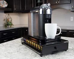 Nifty Vertuoline Rolling Coffee Pod Drawer – Satin Black Finish, 40 Pod Capsule Holder, Compact Under Coffee Pot Storage, Office Or Home Kitchen Counter Organizer -KitchenAid Shop 41snQeWj2uL