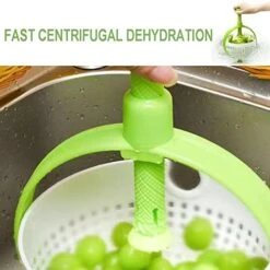 Salad Spinner，Fruit Washer，Fruit Washer Spinner，Salad Spinner Large，Lettuce Spinner，Manual Press Spin, Centrifugal Dehydration, Non-Slip Handle, Suitable For Vegetables, Fruits, Home, Kitchen. -KitchenAid Shop 41sraVlL9nL