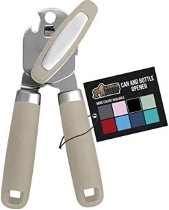 Heavy Duty Stainless Steel Smooth Edge Manual Hand Held Can Opener With Soft Touch Handle, Rust Proof Oversized Handheld Easy Turn Knob, Best Large Lid Openers For Kitchen, Black -KitchenAid Shop 41srvw4PUL. AC