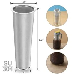 Coffee Strainer Stainless Steel Mesh Filter- 2 Quart (64 Oz)- 2pcs Wide Mouth Flip Cap Lid With Handle For Ball Mason Jar, Suitable For Cold Brew, Lemonade, Iced Tea And Iced Coffee 10 Coffee Strainer Stainless Steel Mesh Filter- 2 Quart (64 Oz)- 2pcs Wide Mouth Flip Cap Lid With Handle For Ball Mason Jar, Suitable For Cold Brew, Lemonade, Iced Tea And Iced Coffee -KitchenAid Shop 41ss0rRSpOL