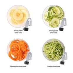 Spiralizer Attachment Compatible With KitchenAid Stand Mixer, Comes With Peel, Core And Slice, Vegetable Slicer(Not KitchAid Brand Spiralizer) (5 Blades) -KitchenAid Shop 41svxB6HpnL